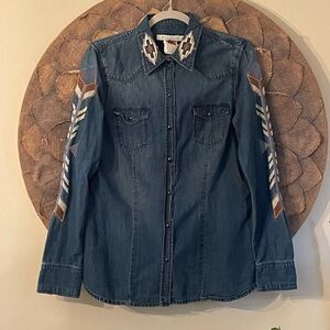 Stetson Western Embroidered Denim Shirt